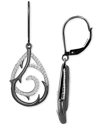 Disney Enchanted Vault Diamond Maleficent Earrings (1/5 ct. t.w.) in Black Rhodium-Plated Sterling Silver