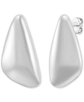 Polished Triangle Statement Stud Earrings in Sterling Silver