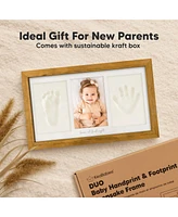 Duo Baby Hand and Footprint Kit, Handprint Newborn Photo Frame, Keepsake for New Mom