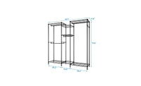 Slickblue Metal Closet Organizer with Portable Garment Rack, Clothes Hanger, and Home Shelf for Efficient Storage