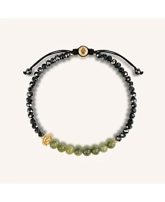 Karma and Luck Enlightened Approach - Jade Buddha Hematite Luck Bracelet