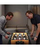 Costway Game Room Size Football Table with Non-slip Handle 2 Footballs Realistic Players