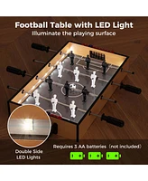 Costway Game Room Size Football Table with Non-slip Handle 2 Footballs Realistic Players