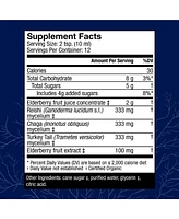 Host Defense Elderberry Plus Syrup - Immune & Respiratory Supplement - Liquid Mushroom Supplement with Turkey Tail, Reishi, Agarikon & Chaga