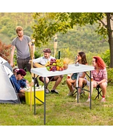Sugift Folding Cleaning Sink Faucet Cutting Camping Table with Sprayer