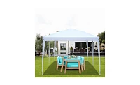 Slickblue Practical Waterproof Folding Tent with Two Windows, Ideal for Various Outdoor Uses in White