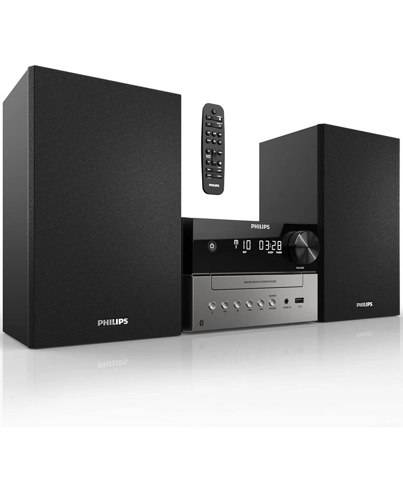 Philips Micro Music System with Bluetooth, Cd Player, Usb Playback, and Fm Radio - Compact Stereo System for Home and Office