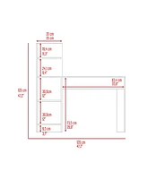 Depot E-Shop Toronto 120 Writing Desk, Four Shelves