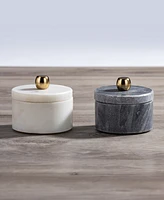 Thirstystone Marble Lidded Salt & Pepper Cellars