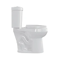 gaomon Two-Piece Round Toilet - 19" Bowl Height, Standard Seat Included,Top Double Button