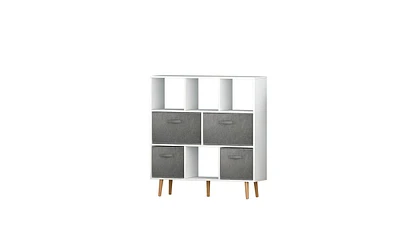 Slickblue Multifunctional Cube Bookshelf - Stylish Open Design for Books, Decor