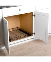 Florida Brands Black Pull Out Cabinet Organizer 20 x 21 In