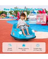 Costway Ride on Bumper Car for Kids with Remote Control 360 Degree Spin Led Light