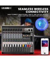 5 Core Audio Mixer 8 Channel Dj Controller Professional Sound Board Bluetooth Usb 48V Mx 8CH L