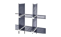 Slickblue 67" Portable Wardrobe Storage Rack with 12 Shelves and 4 Side Pockets for Organized Clothes Storage