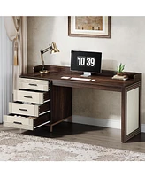 Tribesigns 61-Inch Computer Desk with 4 Drawers, Mid