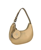 French Connection Sabrina Shoulder Bag And Accessory Pouch , Beige/Khaki