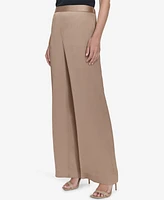 Halston Women's Mid-Rise Straight-Leg Pull-On Pants