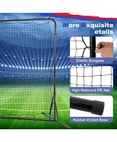 Hongge 12 x 6 Feet Soccer Rebounder Net with All Weather Net-Black