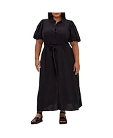 City Chic Plus Davina Plain Dress