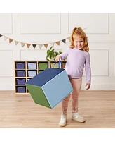 ECR4Kids SoftZone Children's Cozy Cubes, Earthtone, 4-Pack