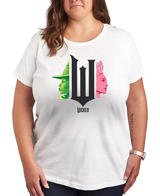 Hybrid Apparel Plus Size Wicked Elphaba Glinda Graphic Tee