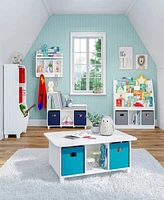 Kids Bookcase with Toy Organizer