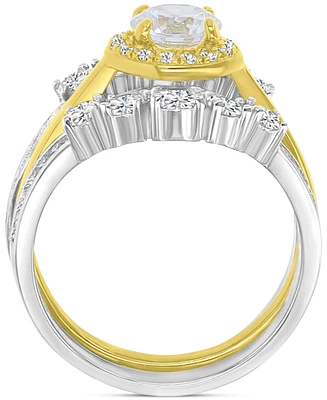 Cubic Zirconia Two-Tone Ring, Exclusively at Macy's