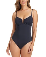 Bleu by Rod Beattie Women's V-Wire One-Piece Swimsuit