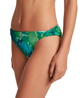 Lauren Ralph Women's Printed Twisted Side-Tab Bikini Bottoms