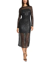 Donna Morgan Women's Sequined Midi Dress