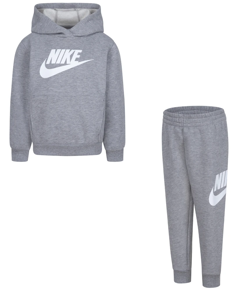 Nike Little Boys Club Fleece 2-Pc. Logo Hoodie & Sweatpants Set