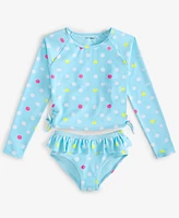 Epic Threads Toddler And Little Girls Splayful Dot Long-Sleeve Rash Guard Two Piece Set, Exclusively at Macy's