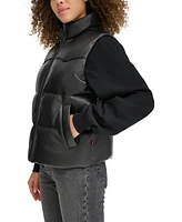 Levi's Women's Faux Leather Western Puffer Vest