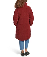 Levi's Women's Long Sherpa Snap-Closure Teddy Coat