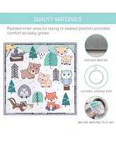 The Peanutshell 7 in 1 Baby Play Gym and Tummy Time Mat, Woodland Animals