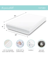 The Peanutshell Arianna 4 Piece Baby Nursery Crib Bedding Set, Quilt, Crib Sheet, Crib Skirt, and Crib Mobile