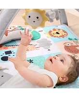 The Peanutshell 7 in 1 Baby Play Gym and Tummy Time Mat, Safari 123