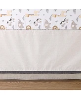 The Peanutshell Safari Serenity Cotton Crib Bedding Set for Baby Boys and Baby Girls, 4 Pieces