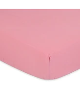 The Peanutshell Fitted Crib Sheet Set for Baby Girls, Pink Roses and Floral, 4 Pack Set