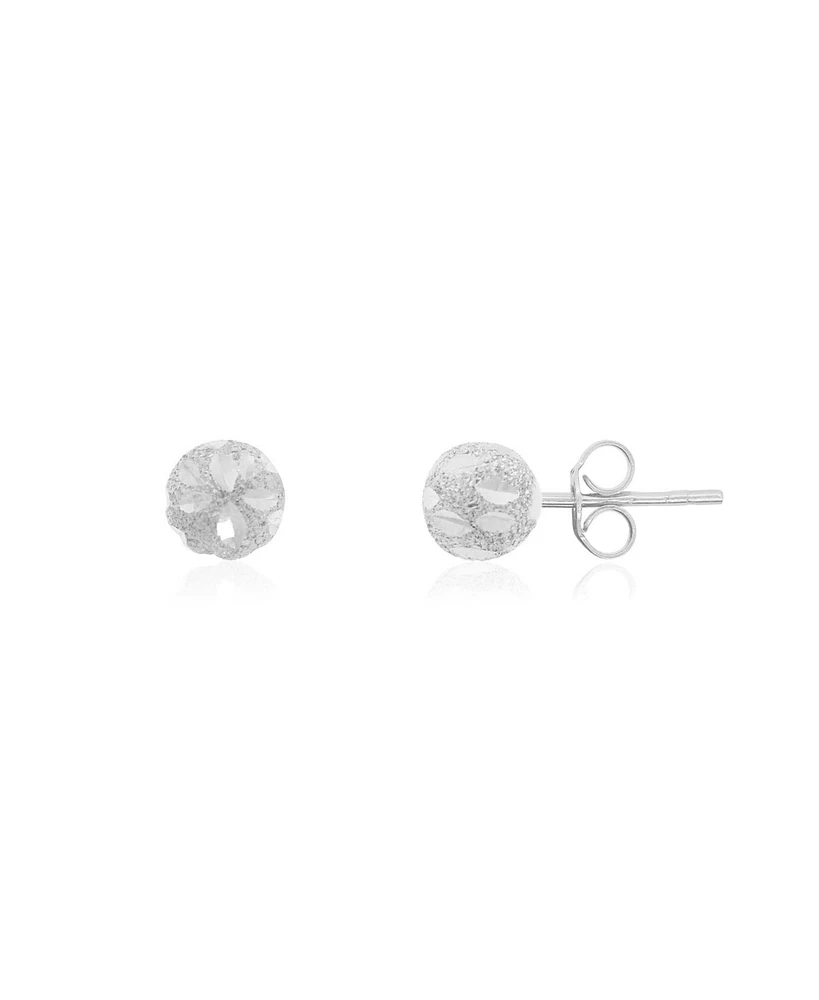 The Lovery Sparkle Cut Ball Stud Earrings 14K Gold