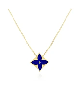 The Lovery Lapis Luxe Flower Necklace 14K Gold