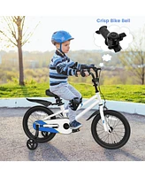 Hongge 16 Inch Kids Bike with Removable Training Wheels-White