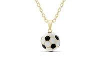 Lily Nily Girls and White Soccer Ball Pendant