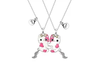 Lily Nily Girls Bff Magnetic Pink Cat Necklace Set