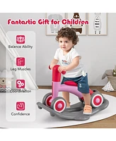 Hongge 3 in 1 Rocking Horse with Detachable Balance Board and Seat