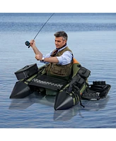 Hongge Portable Fishing Boat with 3 Detachable Storage Boxes