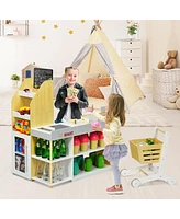 Hongge Grocery Store Playset Pretend Play Supermarket Shopping Set