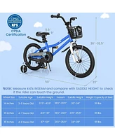 Hongge 18 Inch Kids Bike with Kickstand and Coaster Brake for 4-8 Years Old