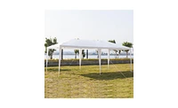 Slickblue Six-Sided Waterproof Tent with Two Doors and Spiral Tubes, Ideal for Outdoor Use in White